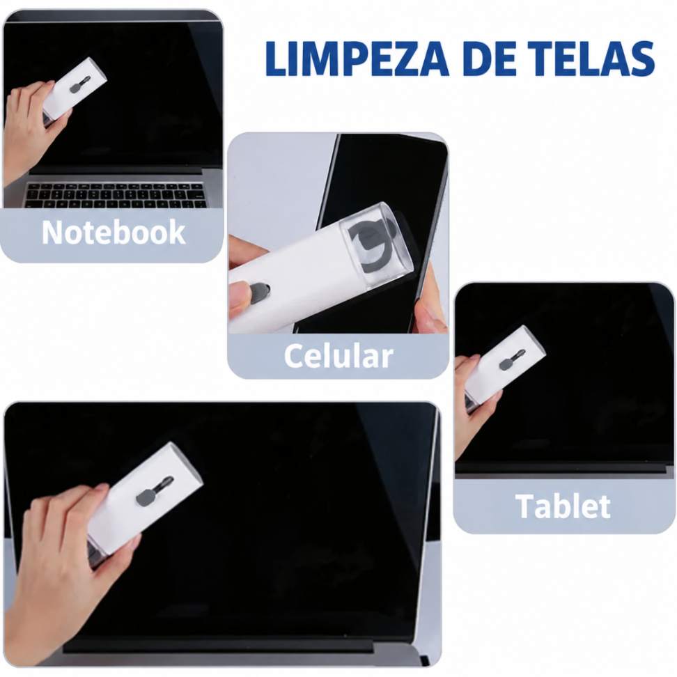 Limpeza de telas de notebook, celular e tablet