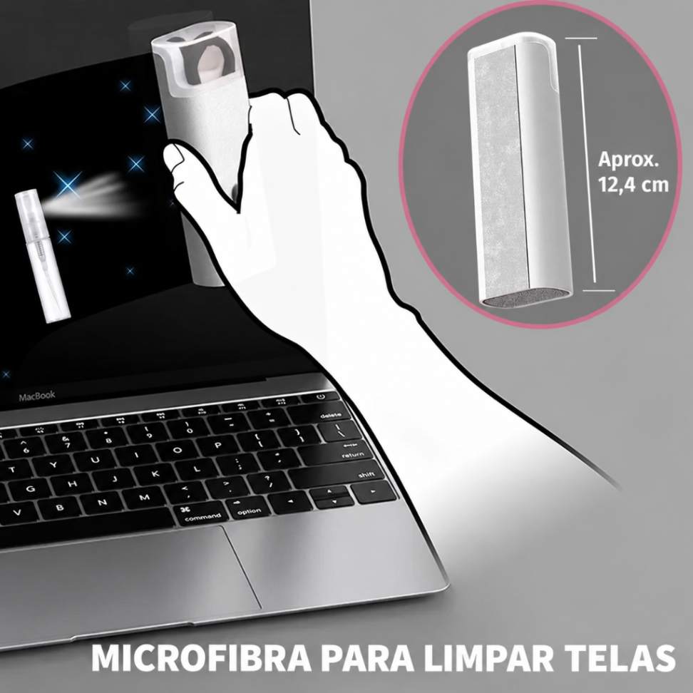 Microfibra para limpeza de telas