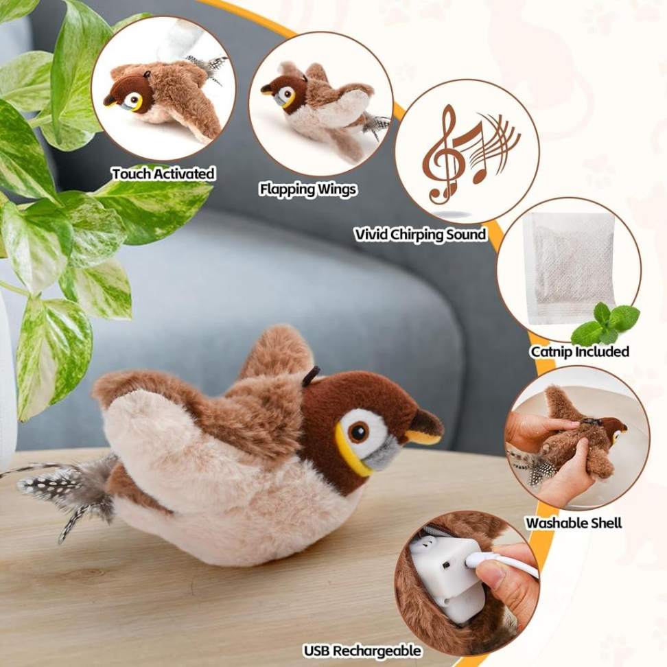 Exciting Interactive Flapping Bird Cat Toy – Viralhuntz