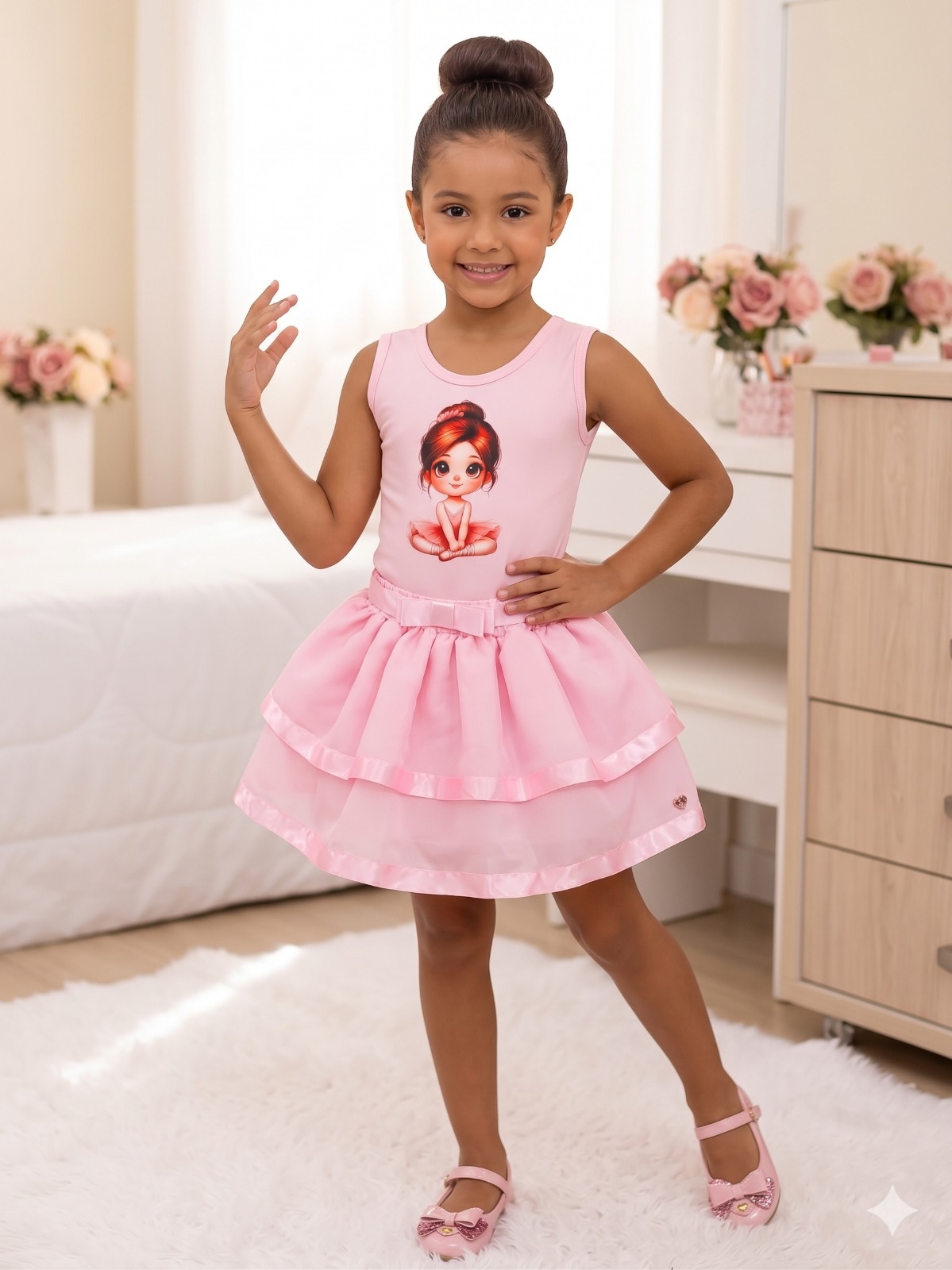 Conjunto Blogueirinha Bailarina Rosa (CNJTBGBLRS)