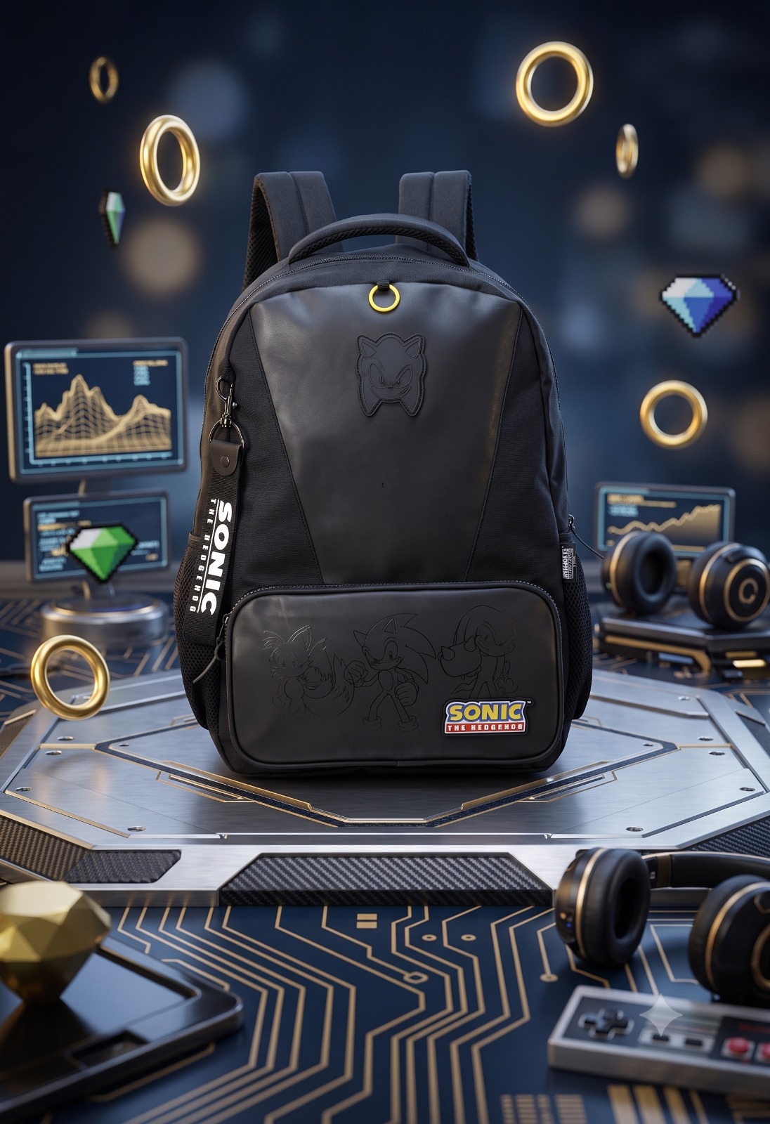 Mochila de Costa Sonic Preto (MCDCSNPT)