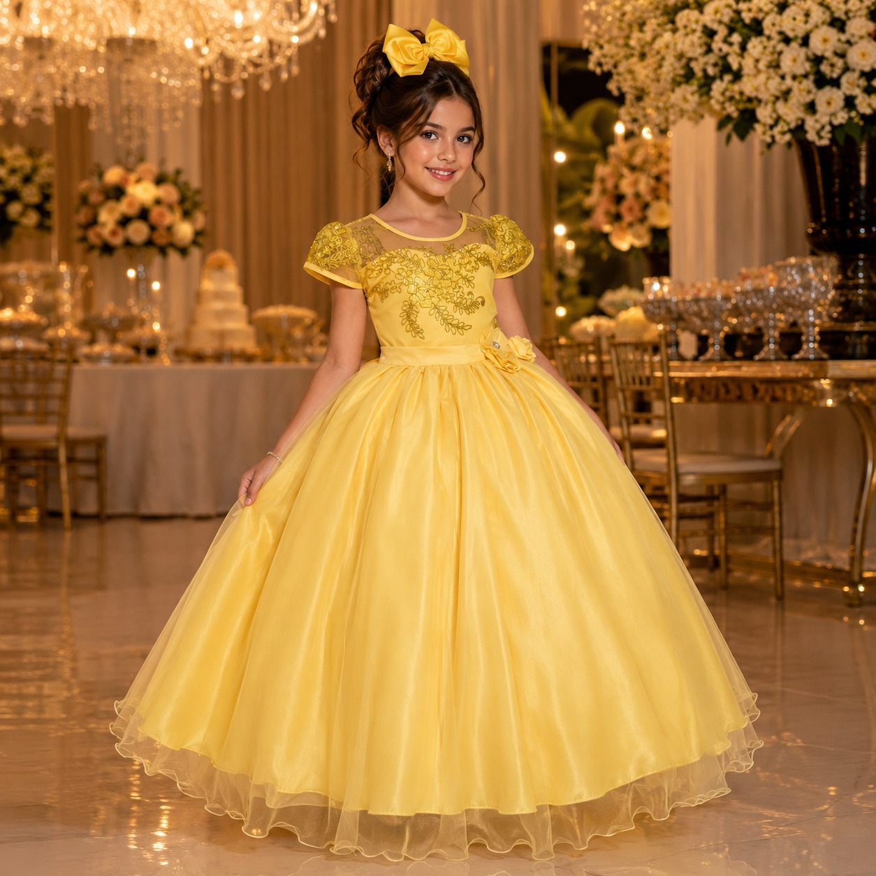 Vestido Mini Miss Longo Carol Amarelo (VESTMNMSLNGCRLAMR)