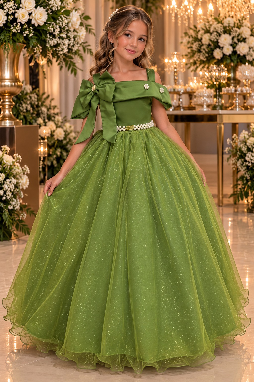 Vestido Banana Club Longo Doce Elegancia Verde Militar (VESTBNLDEVRMLT)