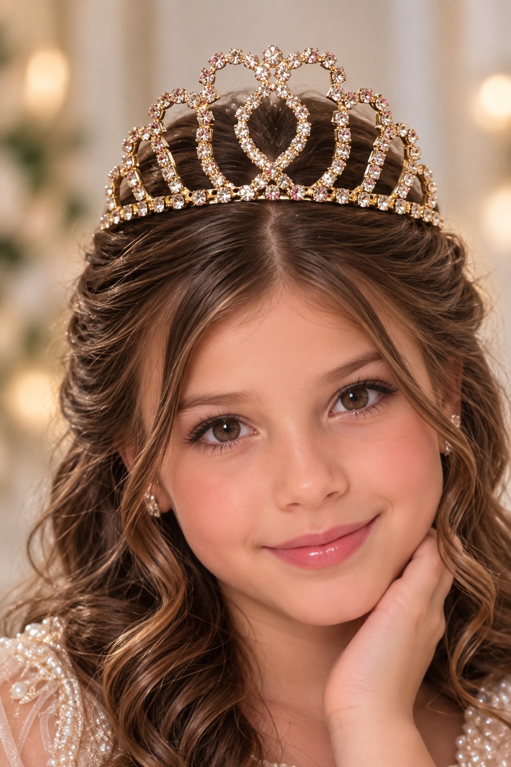 Coroa Belli Strass Dourada Leticia (CRLTCDOU)