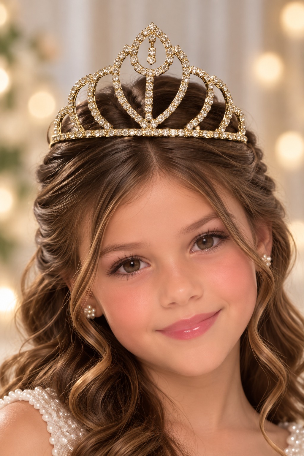Coroa Belli Strass Dourada Camila (CRSTRSDC)