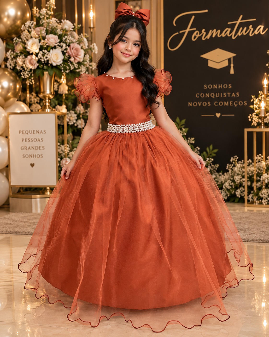 Vestido Marie Longo Amanda Terracota (VESTMRILNGAMNTRRC)